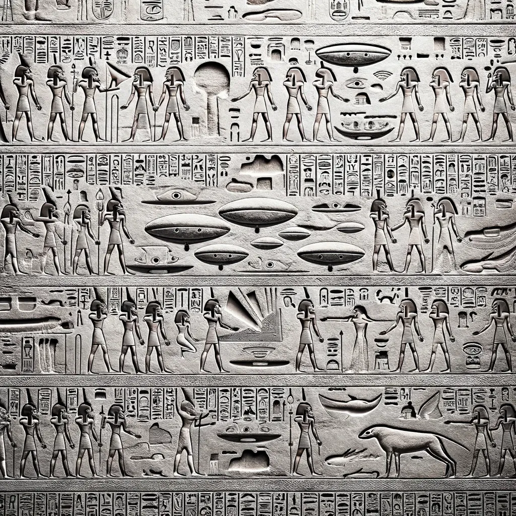 Hieroglyphe im Tempel.